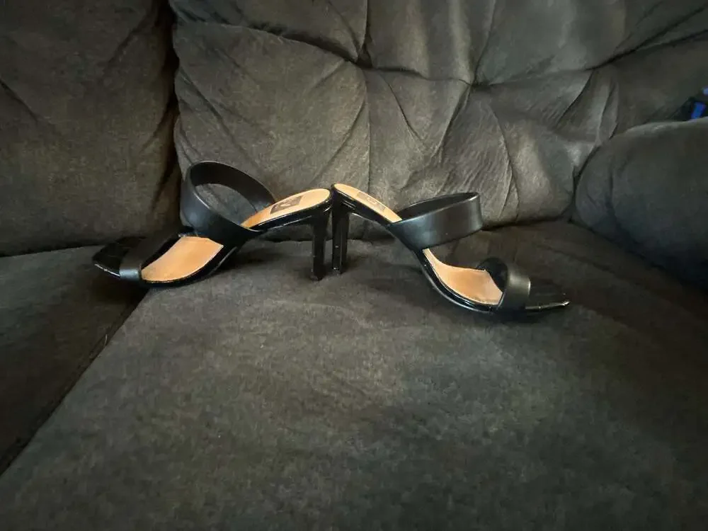 DV Dolce Vita Lextra Women's Block Heel Slide Sandals in Black